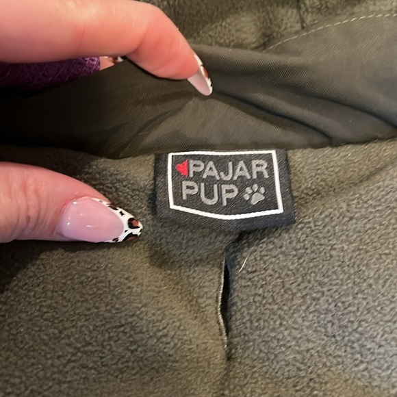 Pajar Canada Puppy Dog Puffer Coat XL removable hood Military green pockets Zeus - Picture 12 of 15